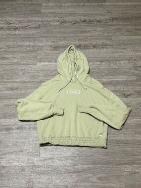 Hollister Light Olive Drawstring Hoodie